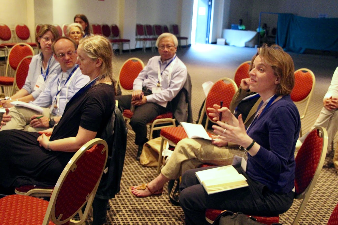 Rev. Astrid Kleist sharing her viewpoint during the Omatala workshop – Homiletics of Hope in an Age of Climate Change. LWF/S. Lawrence