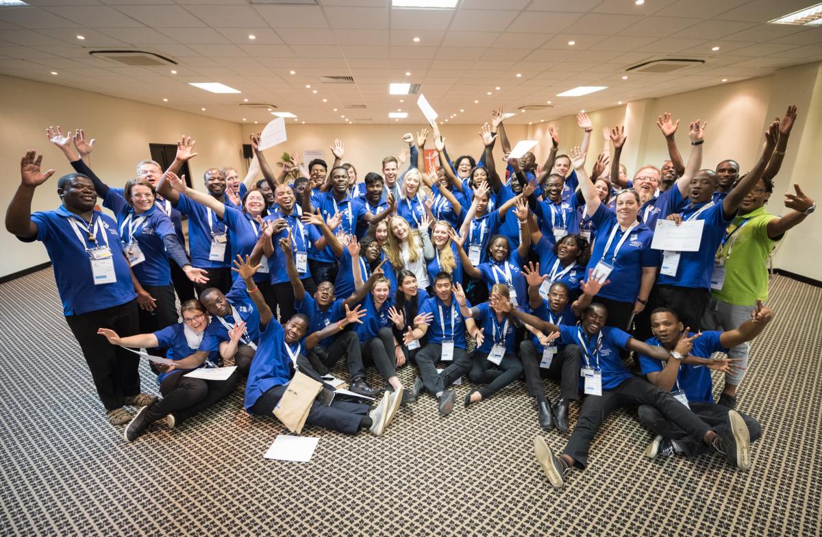 As the Twelfth Assembly of the Lutheran World Federation is coming to an end, young stewards and volunteers receive diplomas as a token of gratitude from the LWF leadership. Photo: LWF/Albin Hillert