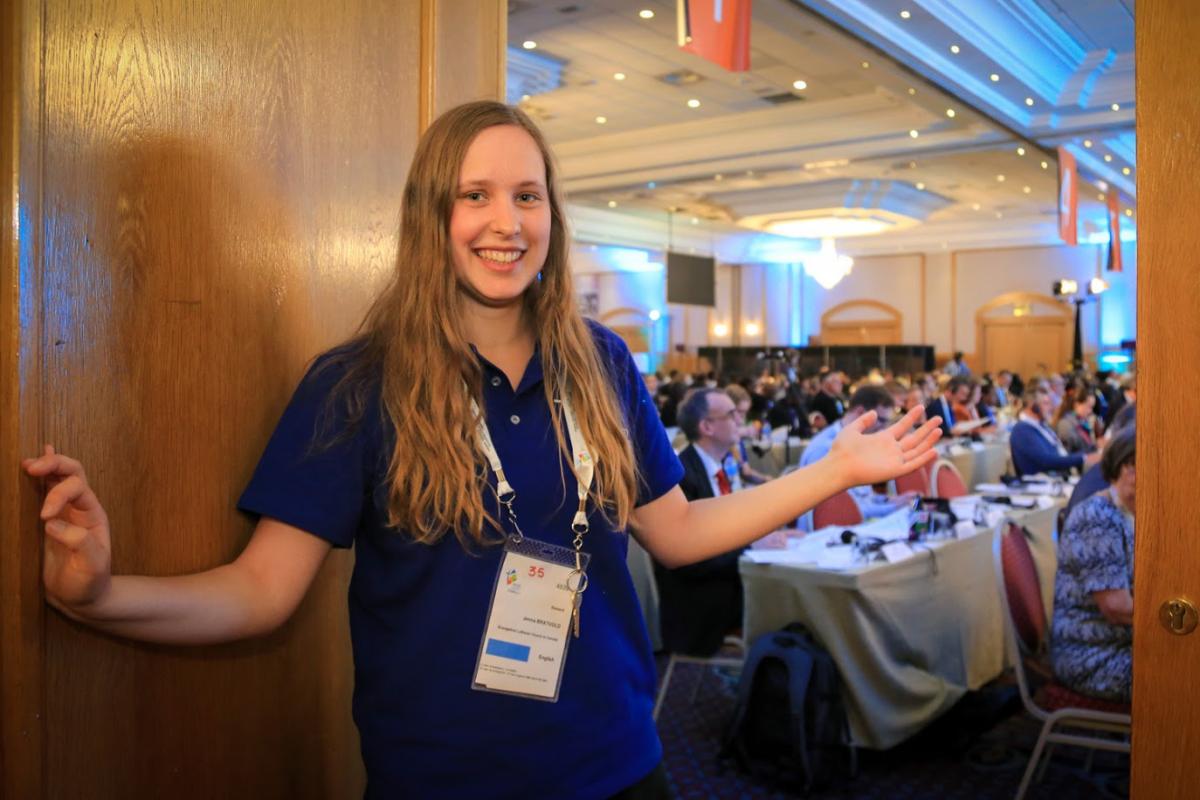 “We are talking about real issues and about how our church and our communion can impact the world,” says Jenna Bratvold from Canada. Photo: LWF/JC Valeriano “We are talking about real issues and about how our church and our communion can impact the world,” says Jenna Bratvold from Canada. Photo: LWF/JC Valeriano