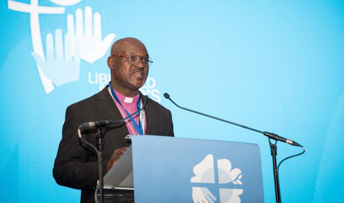 Le pasteur Musa Panti Filibus, archevêque de l’Église luthérienne du Christ au Nigéria, président de la Fédération luthérienne mondiale. Photo: FLM/Albin Hillert